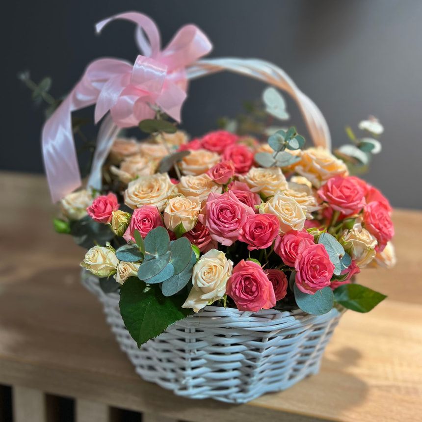 Basket "Pink whirlwind"