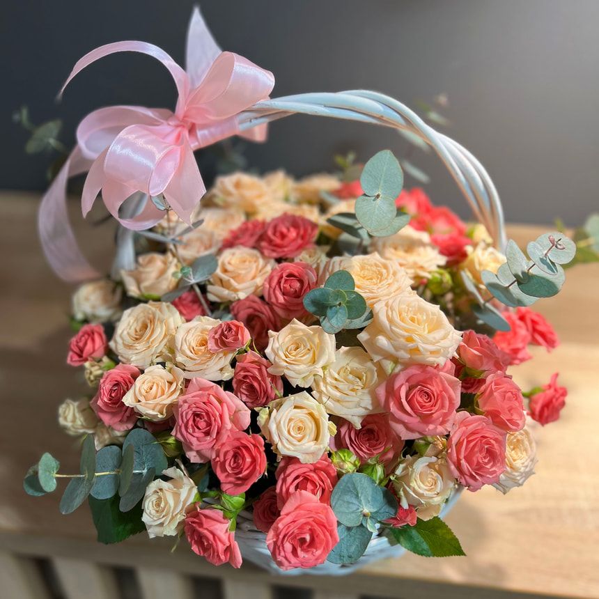 Basket "Pink whirlwind"