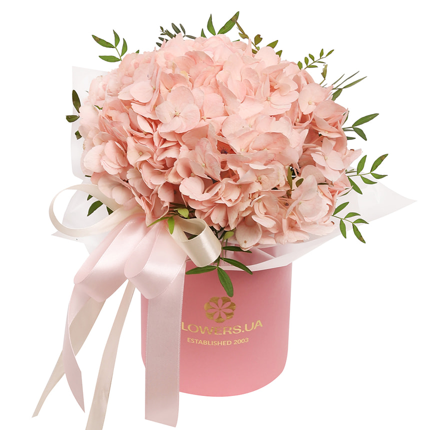 Квіти в коробці "Рожевий опал" – замовити з доставкою