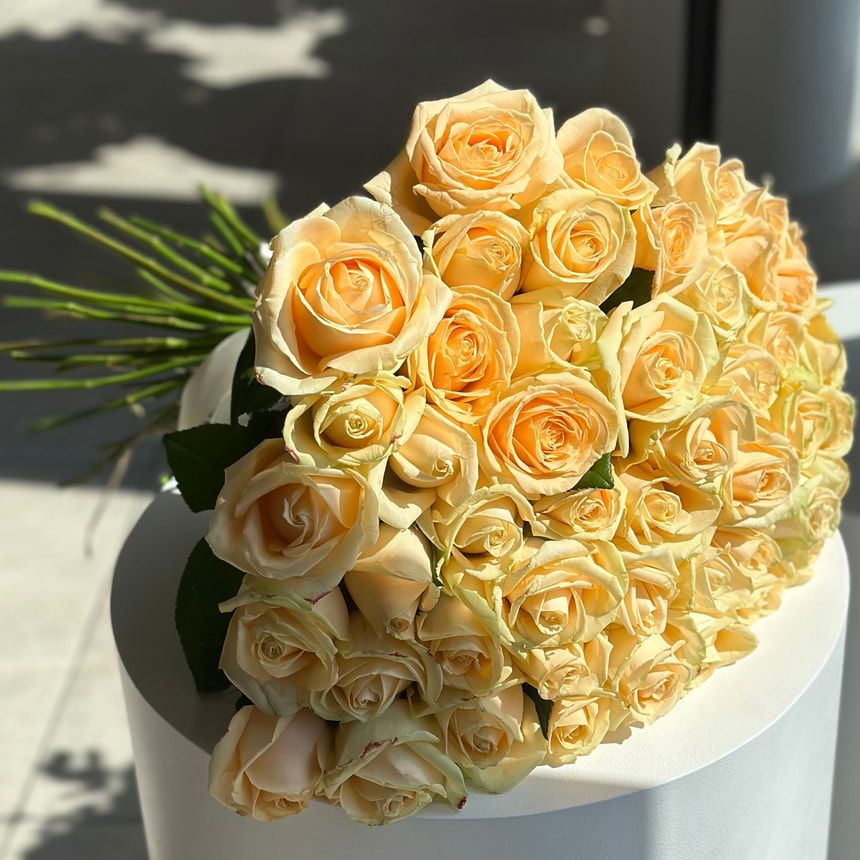 51 cream roses bouquet