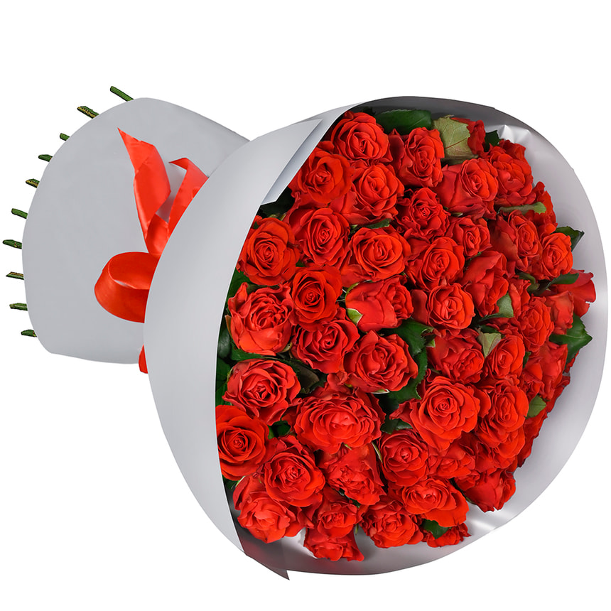 Монобукет "55 троянд El Toro" – замовити з доставкою