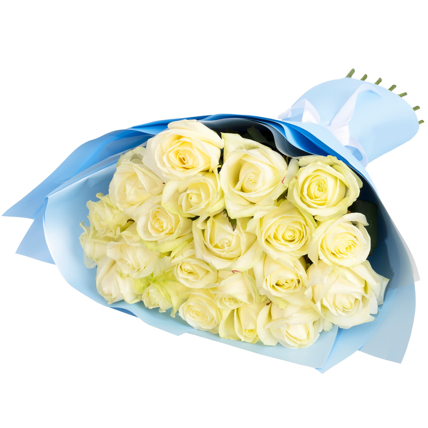 21 белая роза  – заказать с доставкой