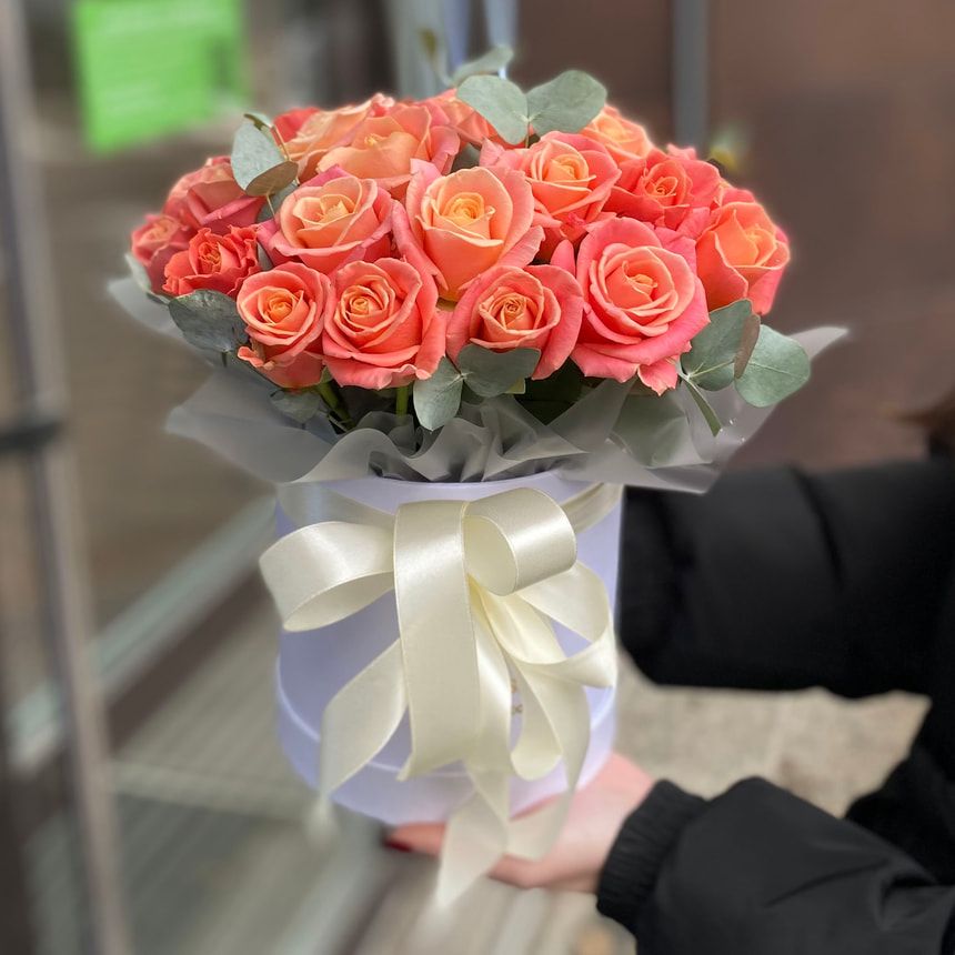 Композиція "25 коралових троянд"