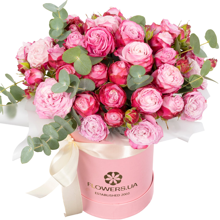 Композиція "9 рожевих піоновидних троянд" – замовити з доставкою
