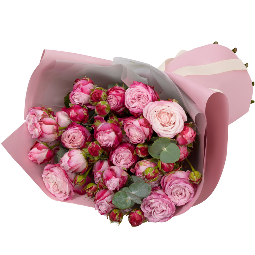 Bouquet of 5 pink peony roses – order with delivery