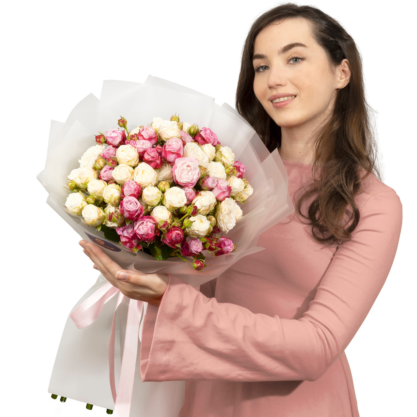 Букет "Мікс піоновідних троянд" – доставка по Україні
