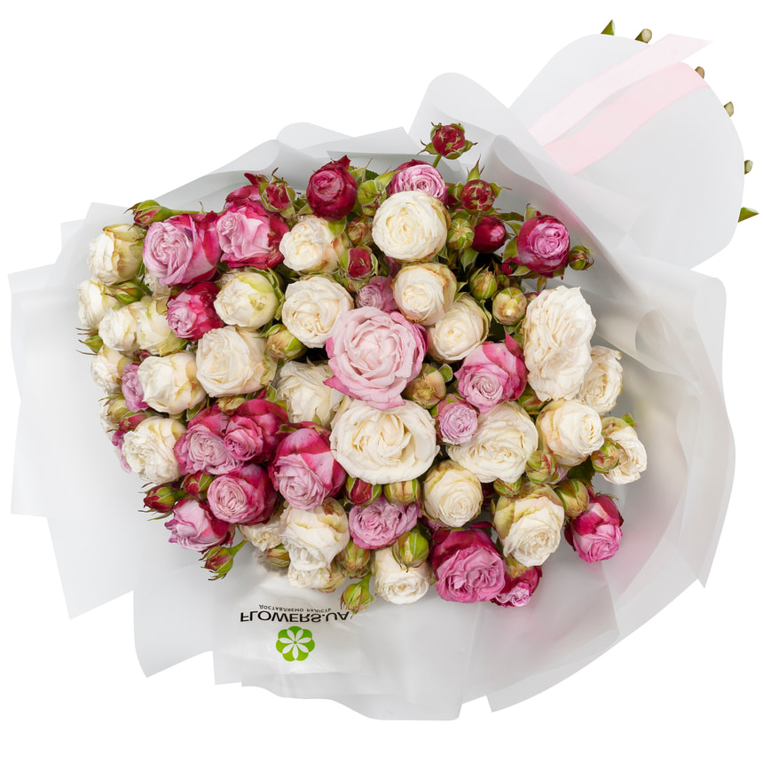 Букет "Мікс піоновідних троянд" – замовити з доставкою
