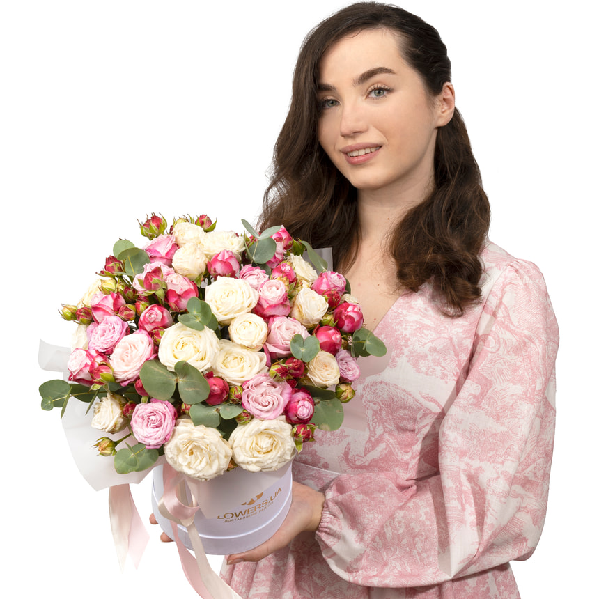 Композиція "Мікс піоновідних троянд" – доставка по Україні