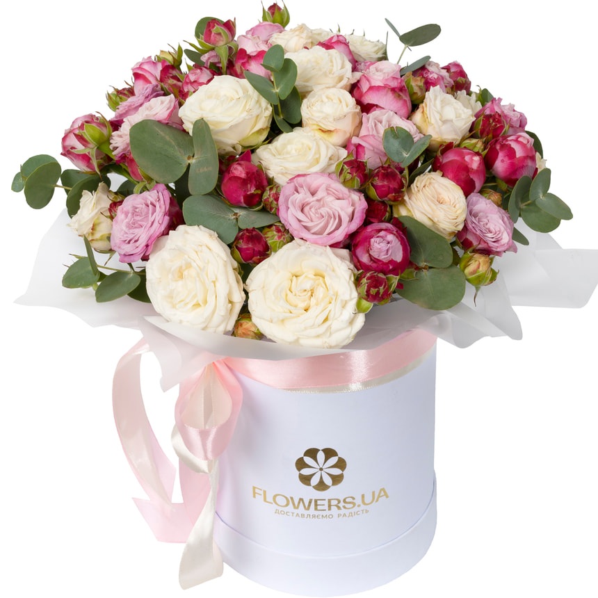 Композиція "Мікс піоновідних троянд" – замовити з доставкою