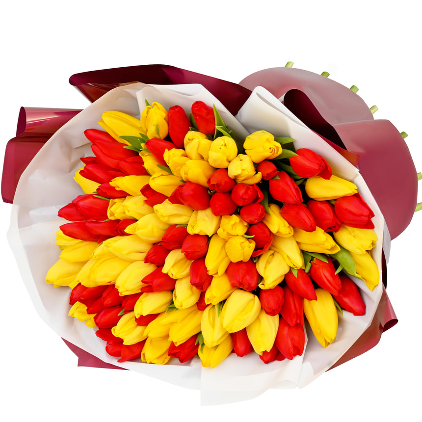 Bouquet "Furor" + Giant Teddy Bear (beige) 120 cm – order with delivery