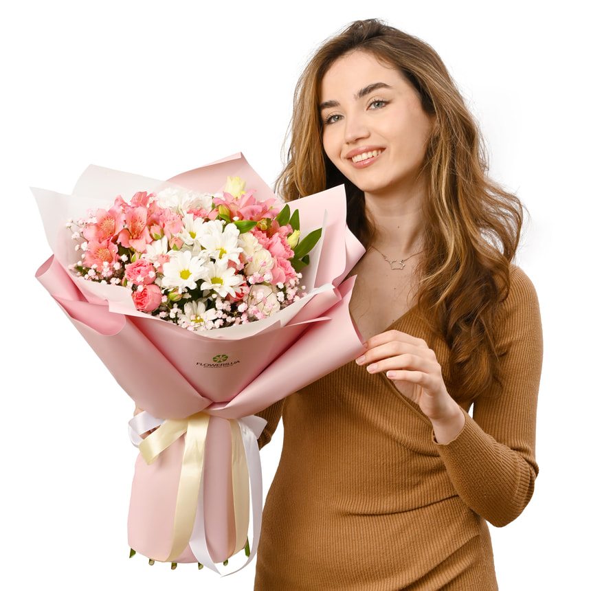 Букет "Рожевий поцілунок" – доставка по Україні
