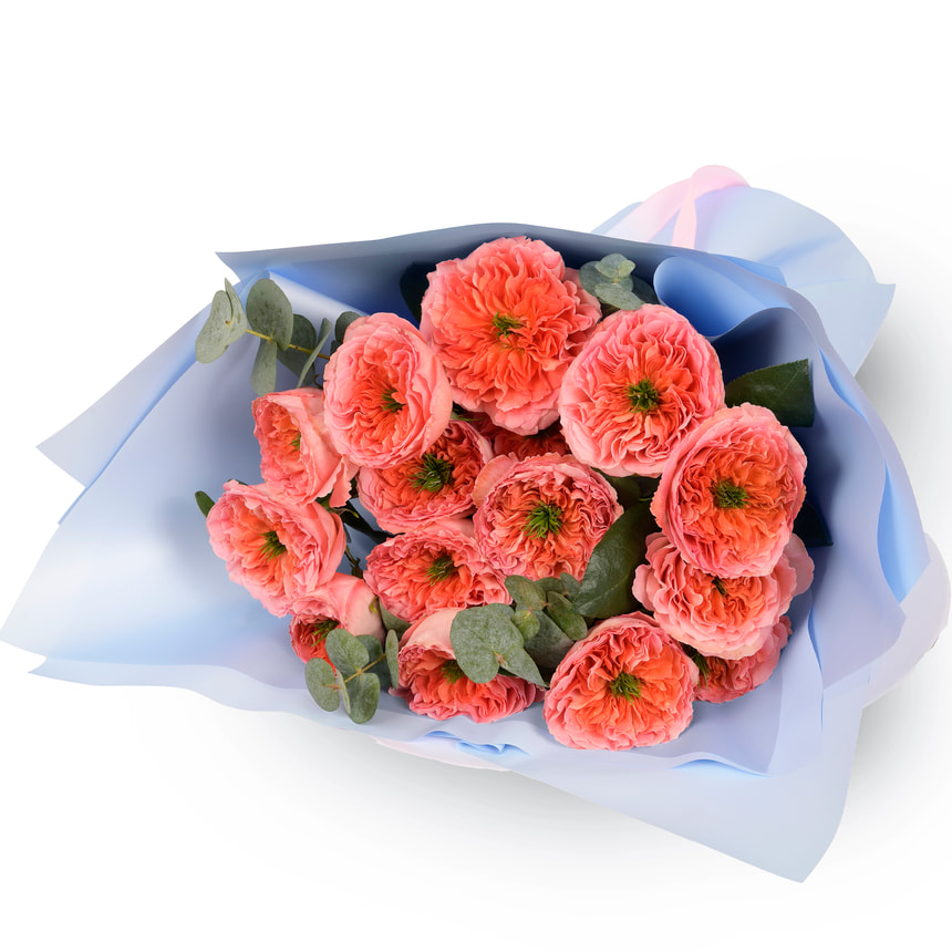 15 троянд Mandarin Expression – замовити з доставкою