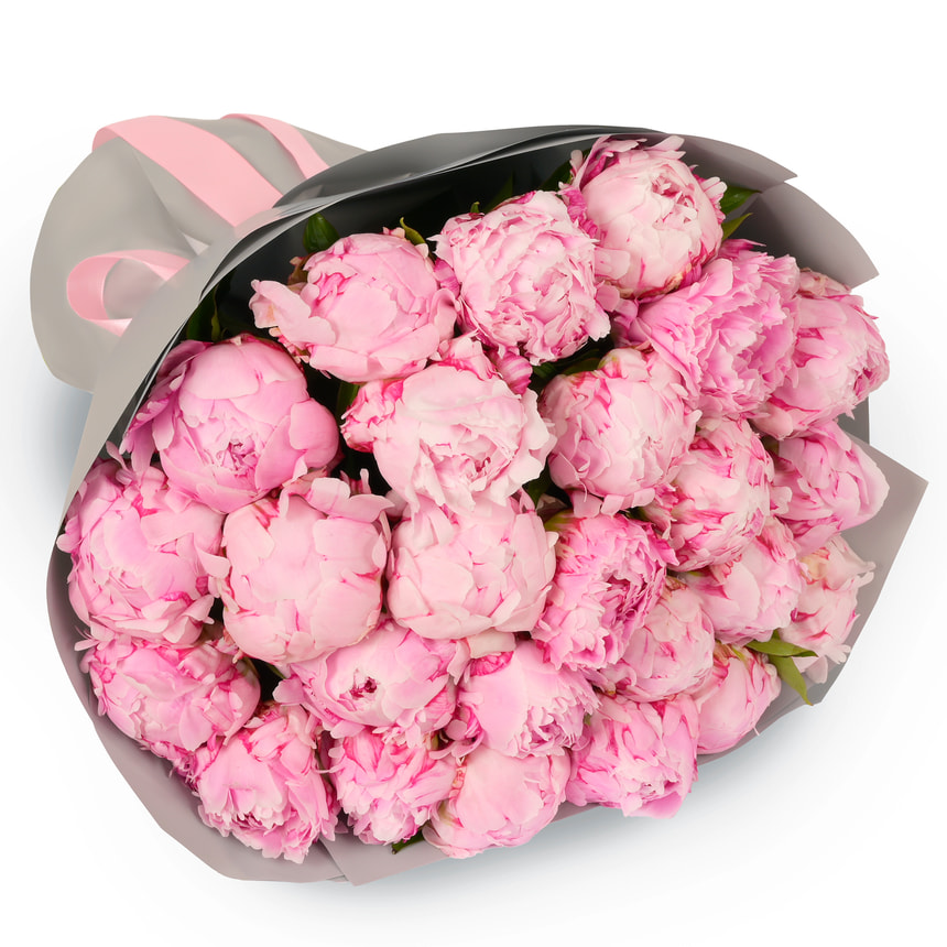 Букет "25 розовых пионов" – заказать с доставкой