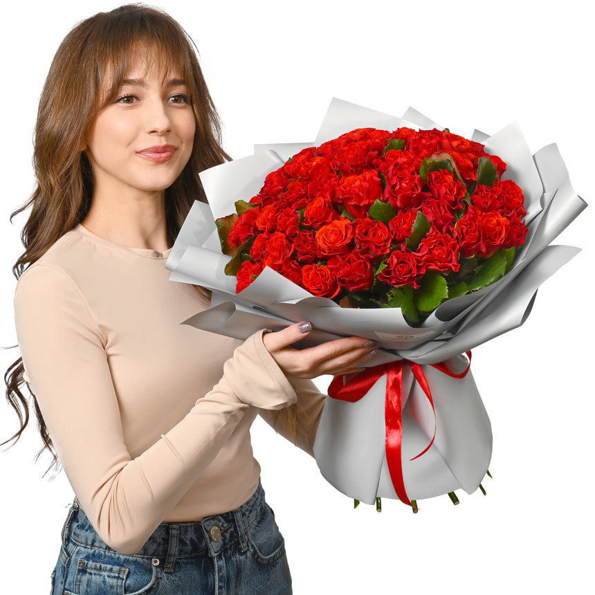 51 червона троянда El Toro – доставка по Україні