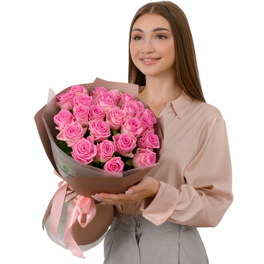 25 троянд Аква – доставка по Україні