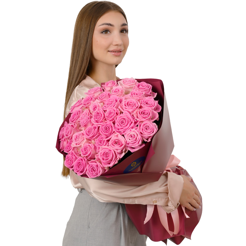 35 роз Аква – доставка по Украине