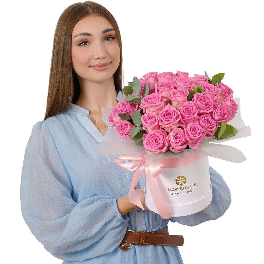 25 Aqua roses composition – delivery in Ukraine