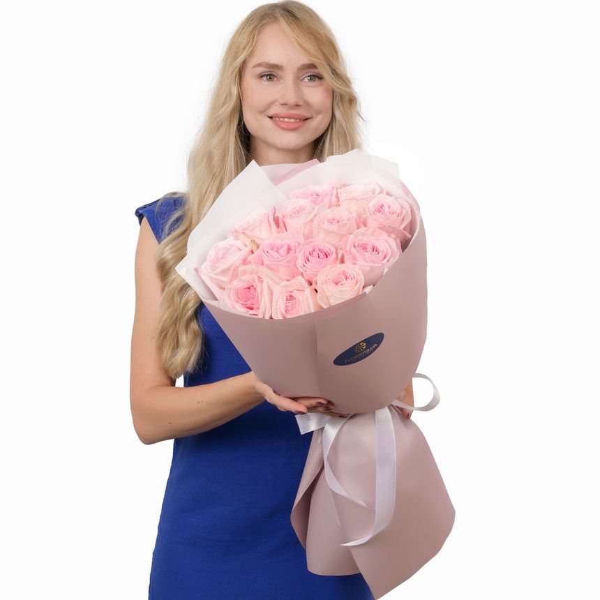 Букет из 13 роз Pink O'Hara – доставка по Украине