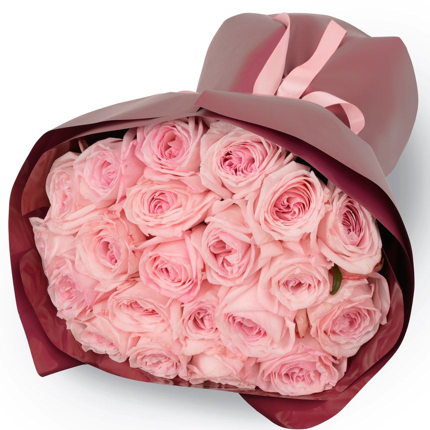 Bouquet of 21 Pink O'Hara roses – order with delivery