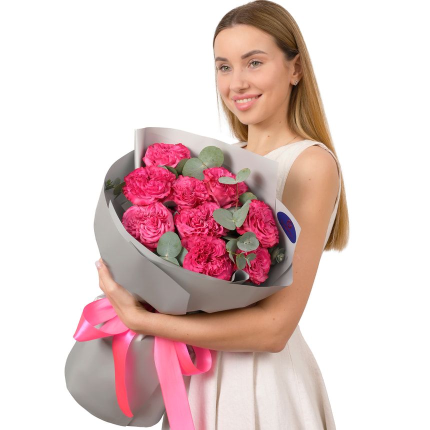 Букет з 9 троянд Кантрі Блюз – доставка по Україні