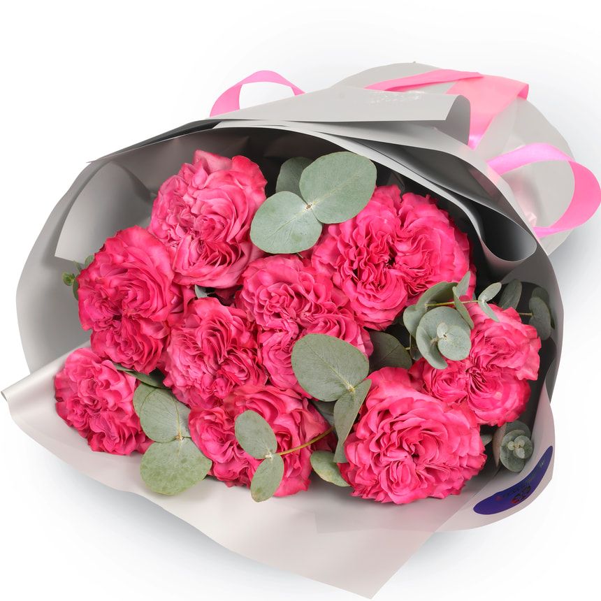 Букет з 9 троянд Кантрі Блюз – замовити з доставкою