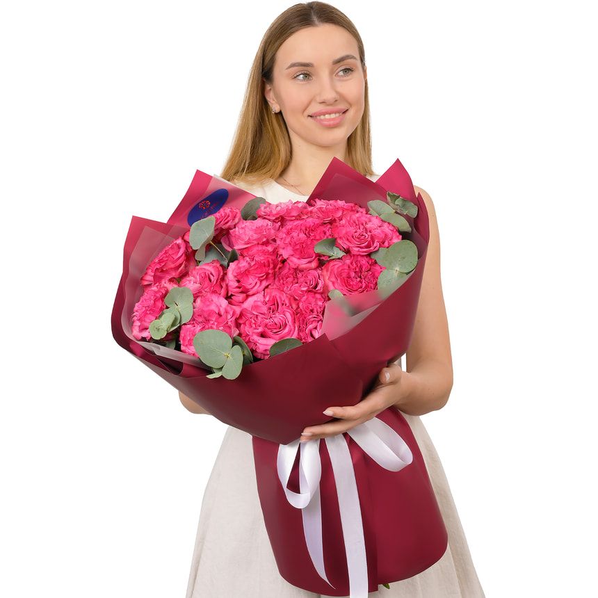 Букет з 15 троянд Кантрі Блюз – доставка по Україні