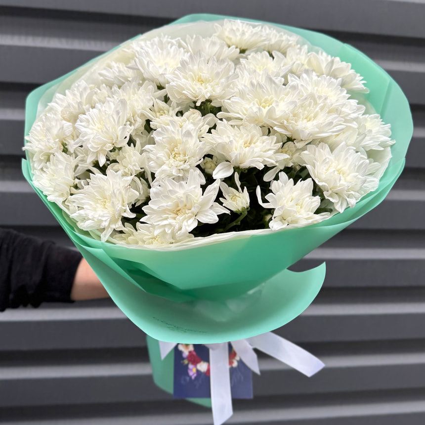 Букет "Kiku White" з 7 хризантем – замовити на Flowers.ua