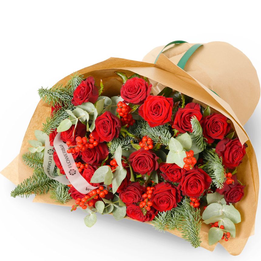 Букет "Романтичний" з ялиною – замовити з доставкою