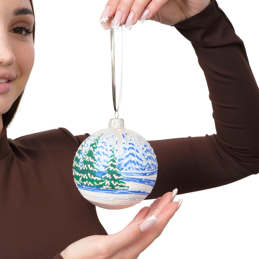 Подарункова куля "Зимовий пейзаж" – доставка по Україні