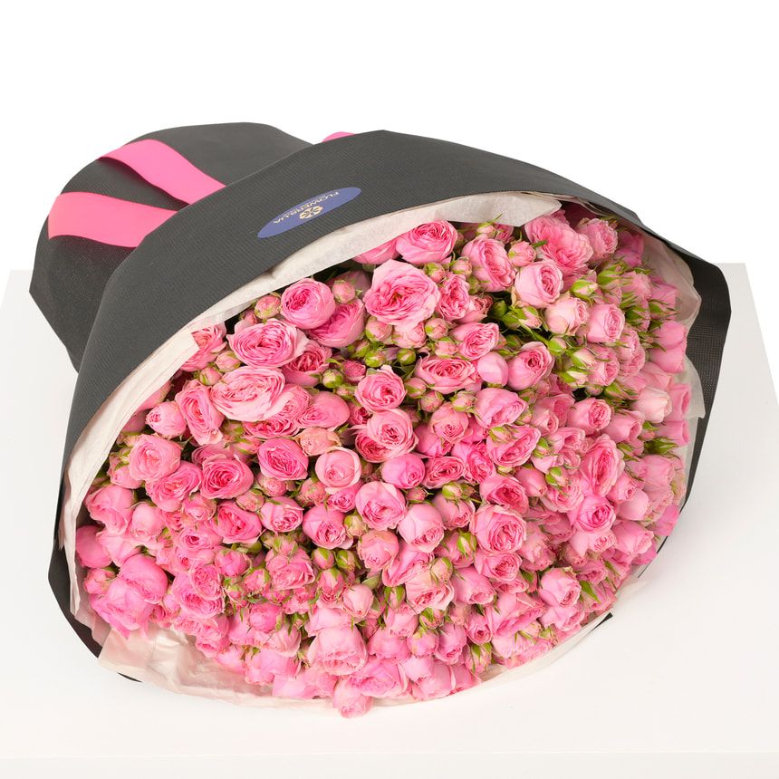 51 кустовая розовая роза – заказать с доставкой