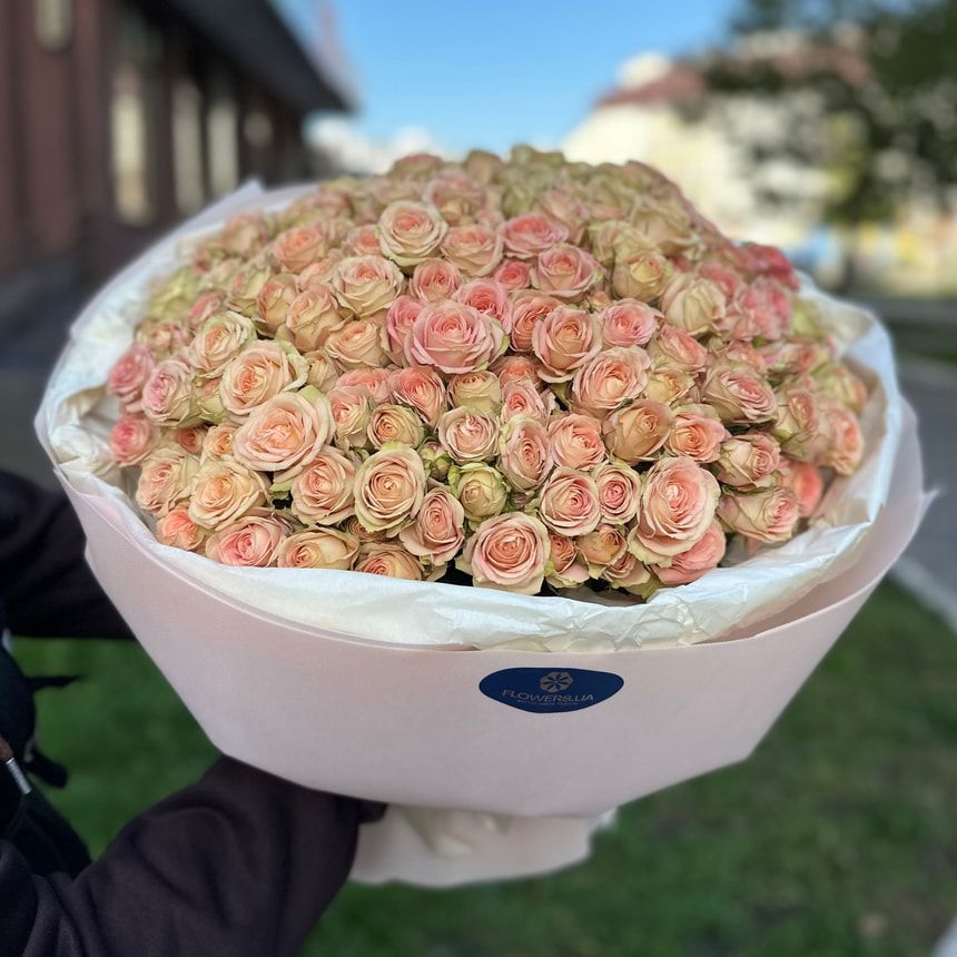 Bouquet of 51 creamy spray roses