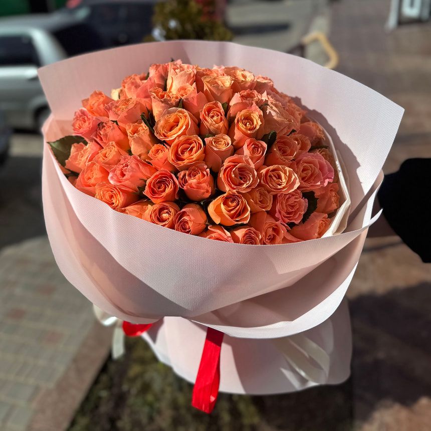 101 коралова троянда – замовити на Flowers.ua