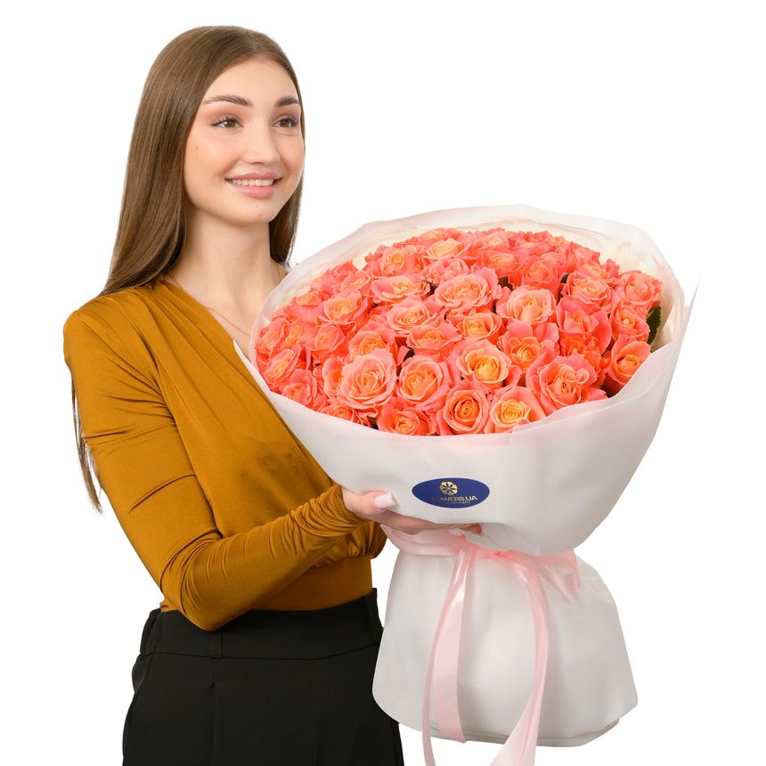 51 коралова троянда – доставка по Україні