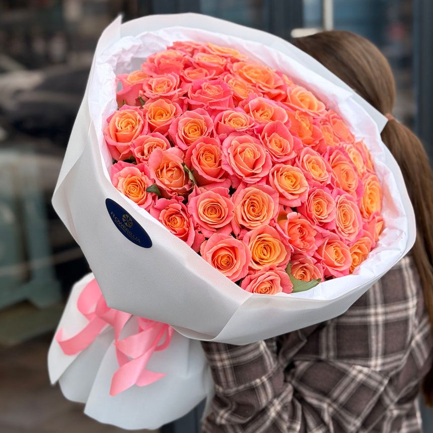 51 coral roses