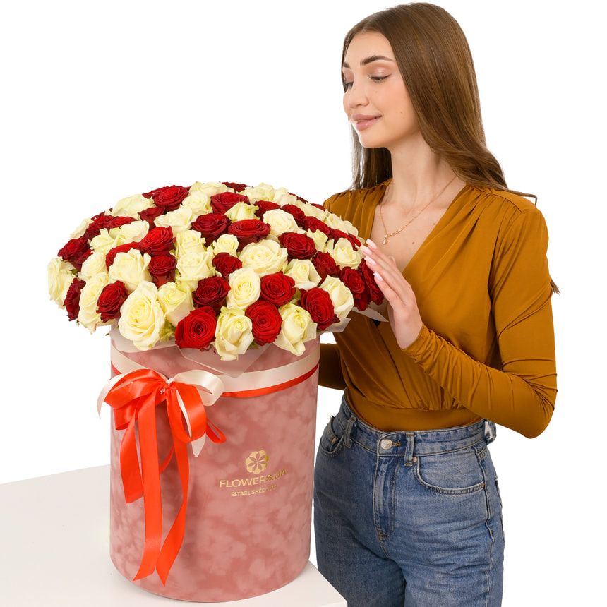 "Queen of Sheba" composition of 101 roses – delivery in Ukraine