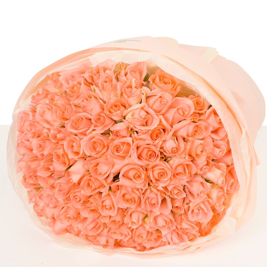 "Kiss Elegy" bouquet of 101 roses – order with delivery