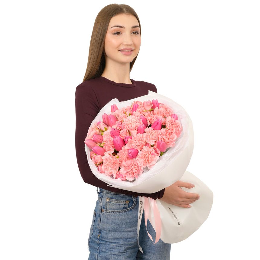 Букет "Розовый шелк" – доставка по Украине