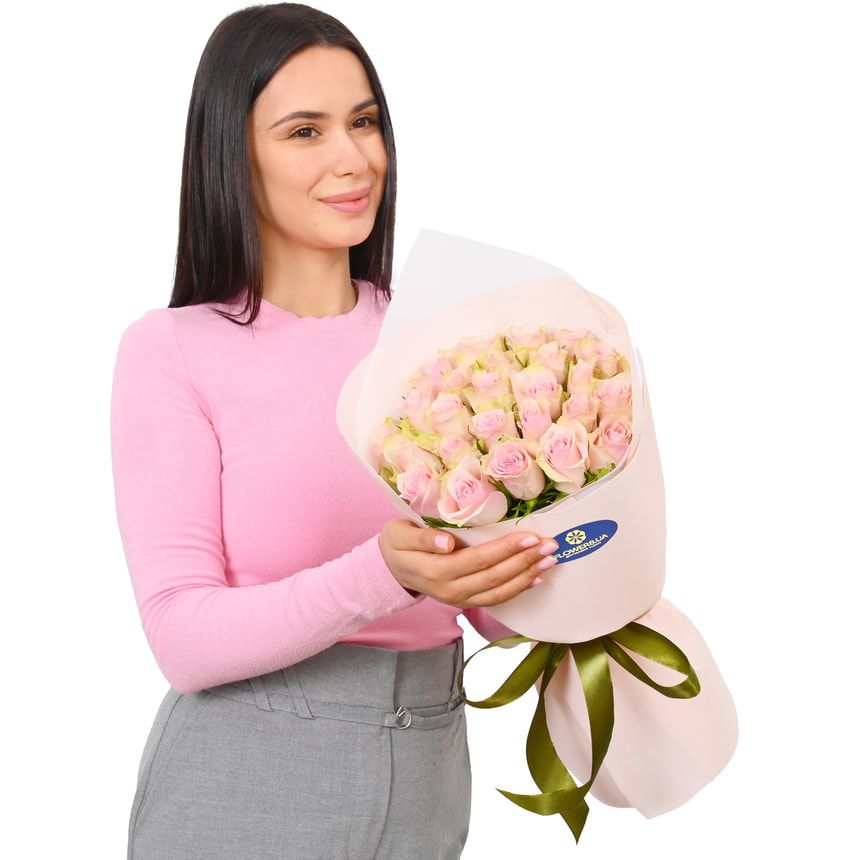 Букет із 25 троянд Pink Athena – доставка по Україні