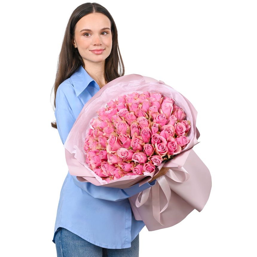 Bouquet of 75 roses Athena Royale – delivery in Ukraine