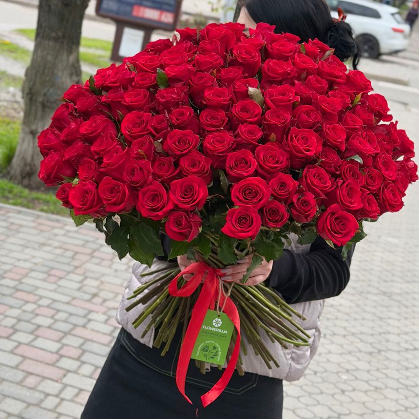 101 красная роза