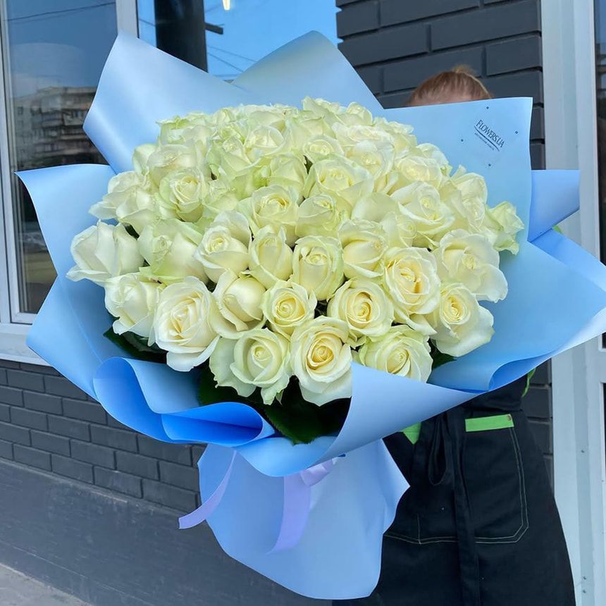 51 біла троянда – замовити на Flowers.ua