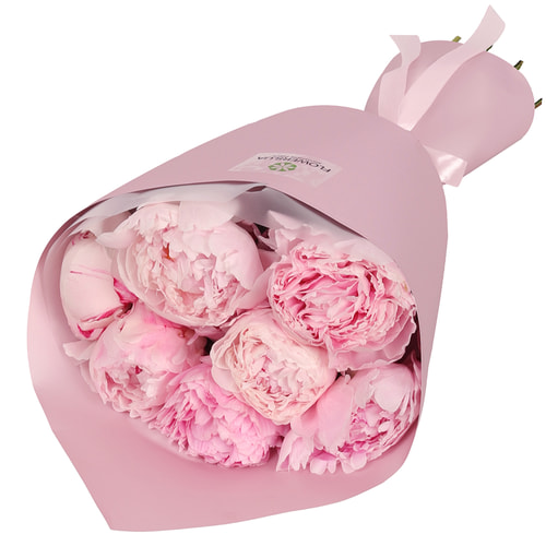 Delicate bouquet "7 peonies"