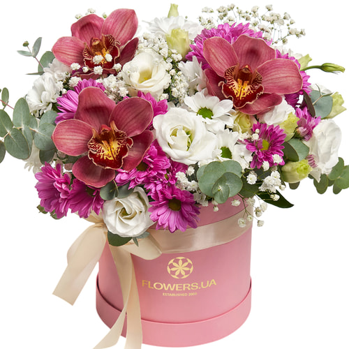 Цветы в коробке "Сокровенная мечта"