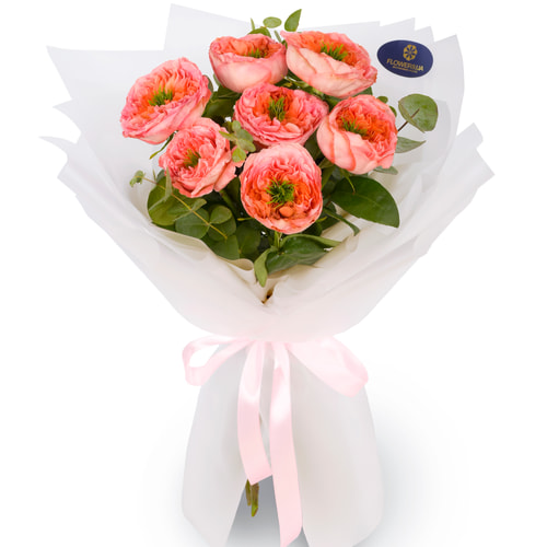 Монобукет "7 троянд Mandarin Expression"