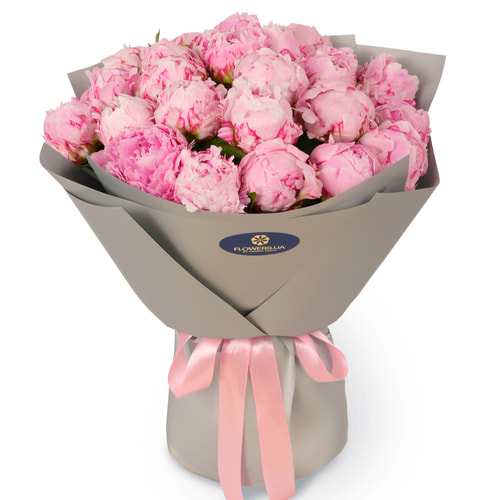 Букет "25 рожевих півоній"