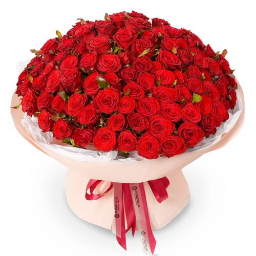 Монобукет "Red infinity" зі 101 троянди