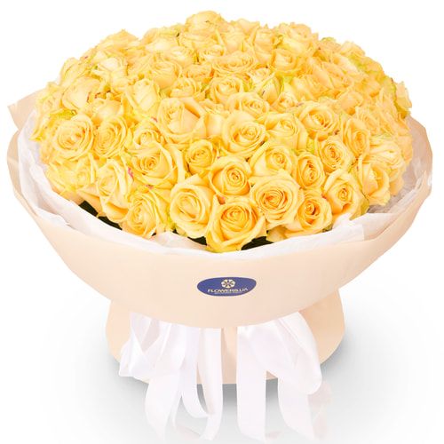 "My hope" bouquet of 101 cream roses