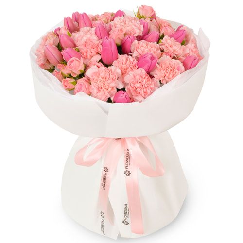 Букет "Розовый шелк"