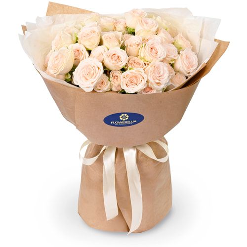 9 cream spray roses