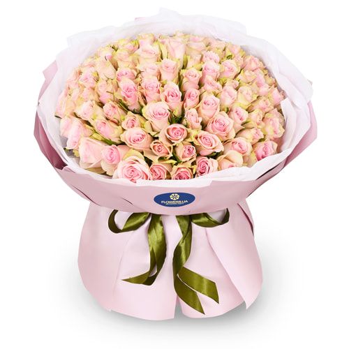 Букет із 101 троянди "Pink Athena"